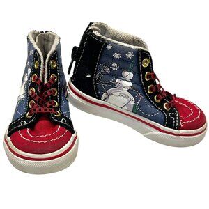 Vans x Disney Toddler Sk8-Hi Zip Sneakers Nightmare Before Christmas Town‎ Sz 5